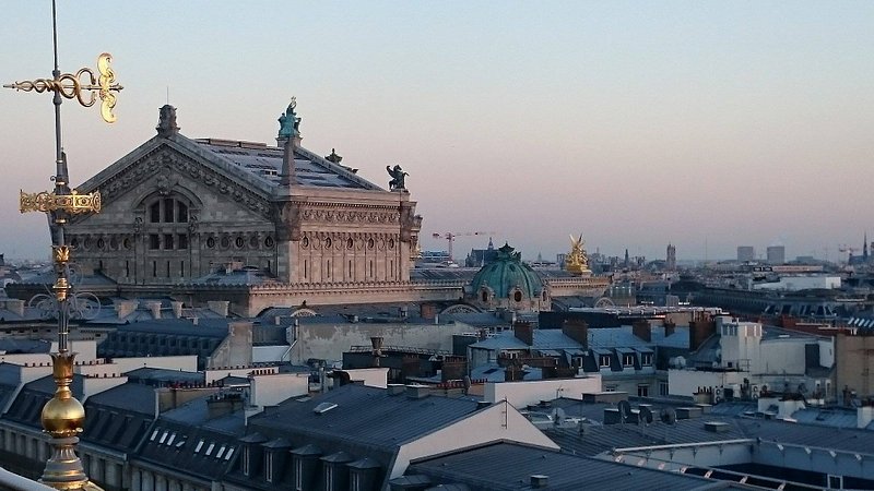 What a beautiful view and sunset from the rooftop of Galeries