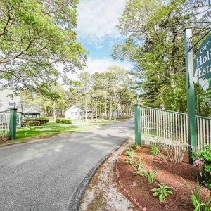 A welcoming resort entrance at Cape Cod Holiday Estates in Mashpee, MA.