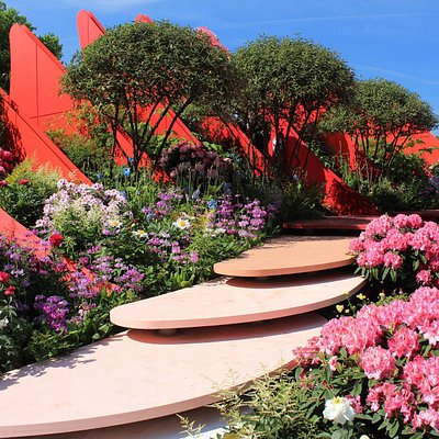 Floral display at the RHS Chelsea Flower Show in London