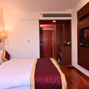 Raaj Bhavaan Clarks Inn Chennai in Chennai (Madras), image may contain: Hotel, Lighting, Night, City