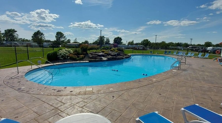 Heated salt water pool