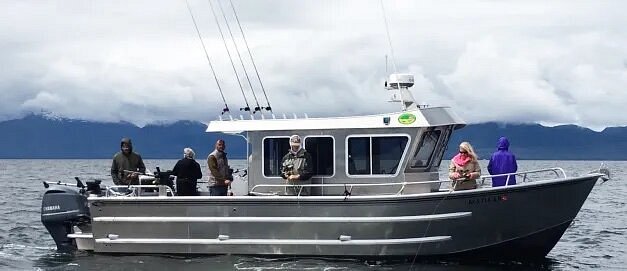 People on boat with Alaska King Fishing Charter