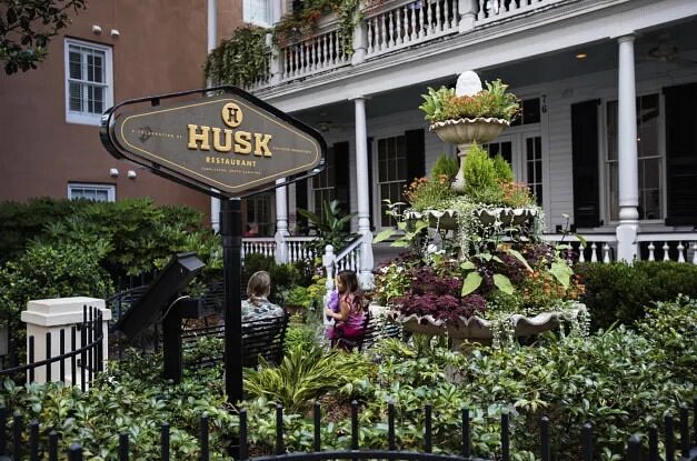 Garden and exterior of Husk Restaurant