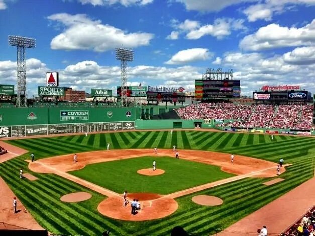 Fenway park during a baseball game