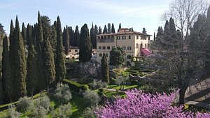 Art Hotel Villa Agape in Florence, image may contain: Villa, Tree, Garden, Grass