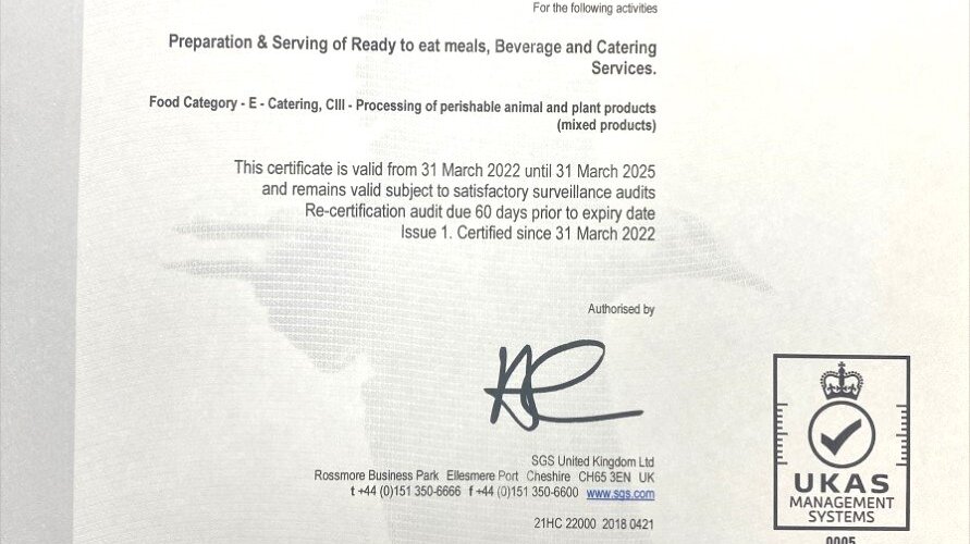 ISO 22000:2018 Certificate In Food Safety  Management System  