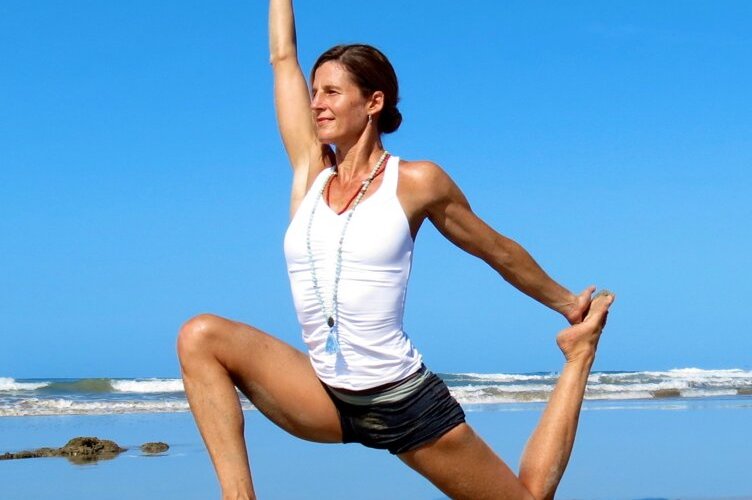 Yoga on the beach, Santa Teresa, Costa Rica