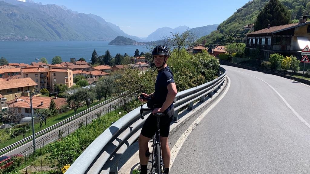 Family cycling outlet lake como