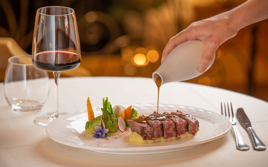 Dining at La Terrasse restaurant