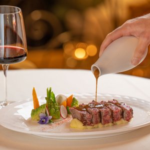 Dining at La Terrasse restaurant