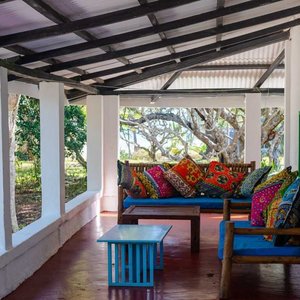 3 bedroom cottage on Tumbili Campsite Diani. Has a nice view of the ocean .