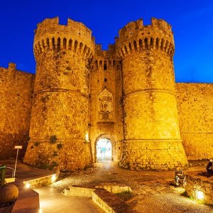 Castle of Rhodes the Main Entrance To the Palace of the Grand Masters Rhodes  Island, Greece. Stock Image - Image of citadel, historic: 90778059