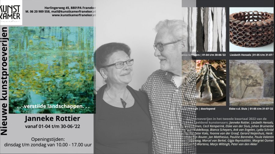 Om de drie maanden zijn er weer nieuwe kunstproeverijen in de 'KunstKamer Franeker' 