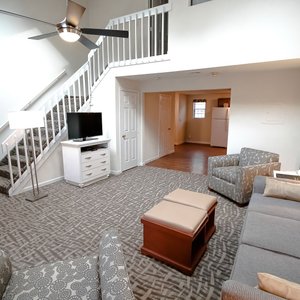 The two story unit at Sea Mist Resort in Mashpee, MA. 