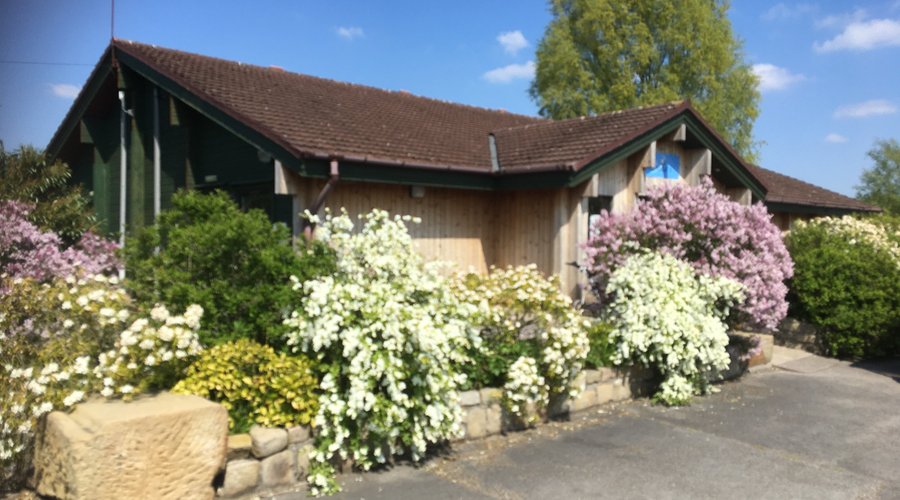 Beautiful blooms outside the club house