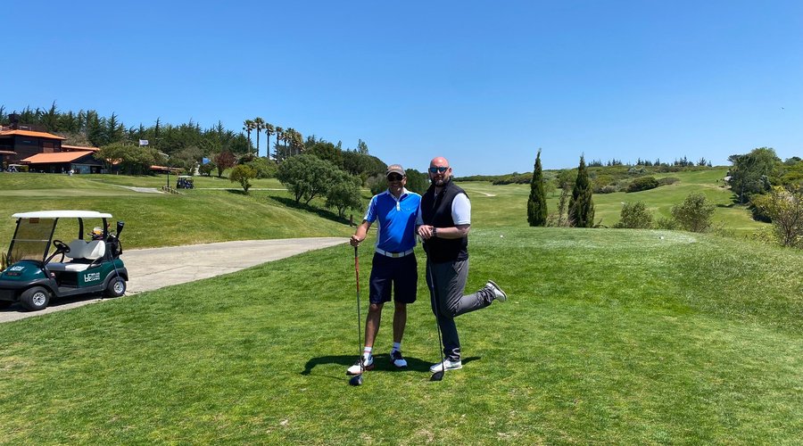Great test of golf today.  Nice course with fast greens