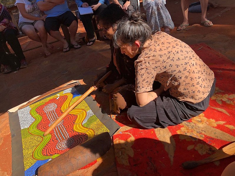 Maruku Arts’ dot painting in Northern Territory