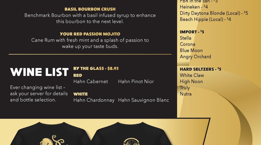 Menu as of May 4, 2022