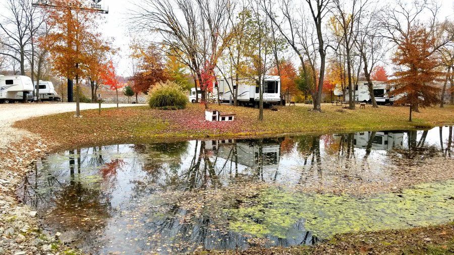 Fall fishing pond 
