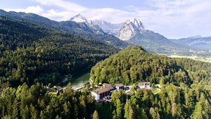 Riessersee Hotel in Garmisch-Partenkirchen, image may contain: Vegetation, Scenery, Woodland, Tree