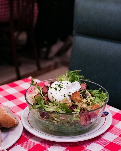 A salad from Aux Bons Crus bistro in Paris