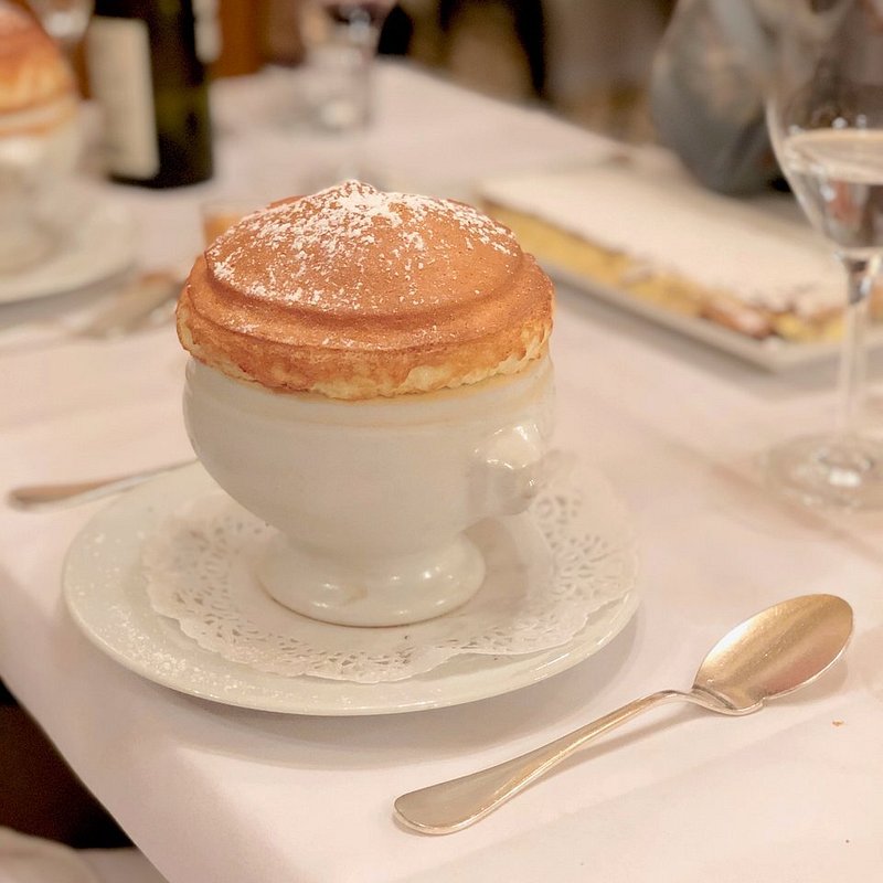 A souffle from Josephine Chez Dumonet bistro in Paris