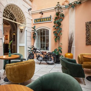 Hotel Nautilus in Tabor, image may contain: Lighting, City, Street, Hotel