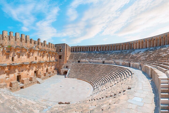 2024 Perge Aspendos Aquaduct Side with Waterfall