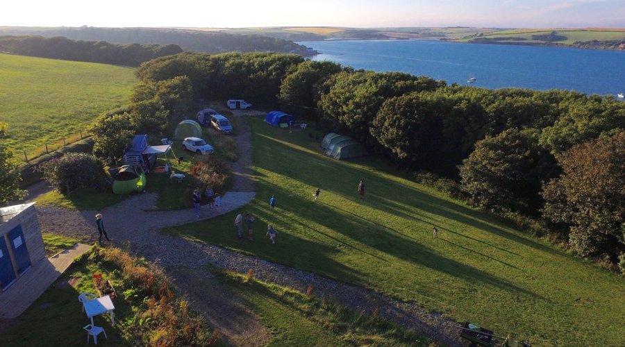 Aerial view of Point Farm Campsite