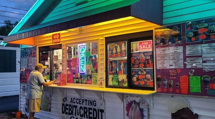 Open until Labor Day - look for the neon lights! 