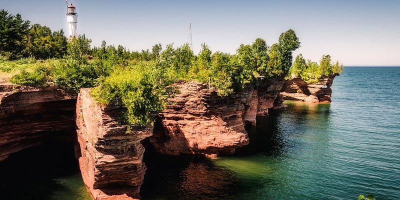 Devils Island Lighthouse at Apostle Islands, Wisconsin