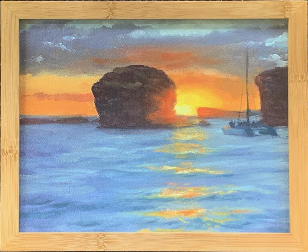 Hawaii Sunset Painting store Canvas Mike Carroll Fine Art