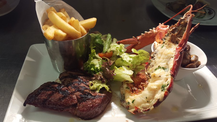  Fresh Lobster surf and turf  