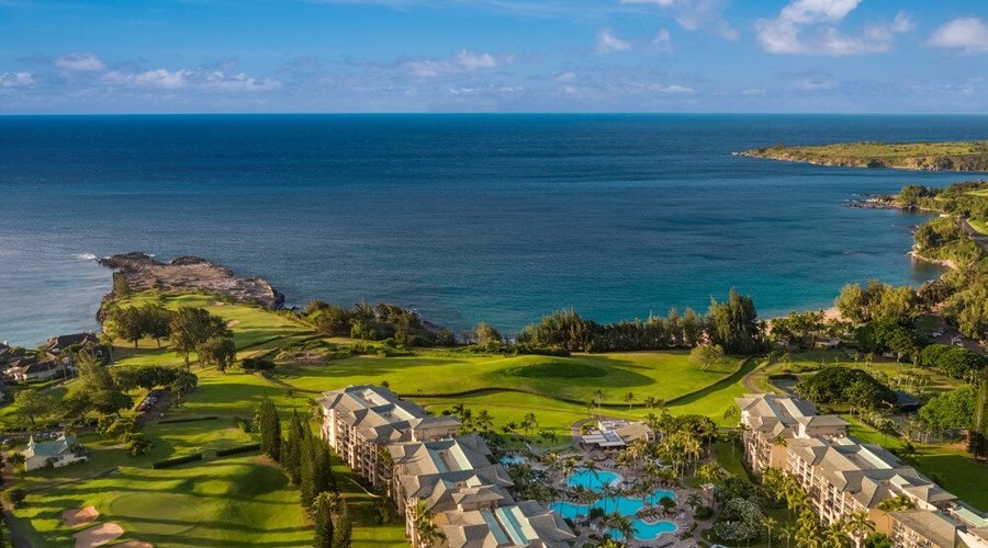 Aerial view of The Ritz-Carlton Maui, Kapalua