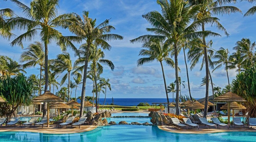 View from the adult pool deck 