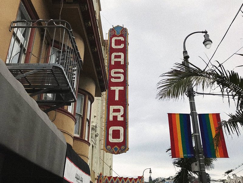 A photo of the Castro theater sign