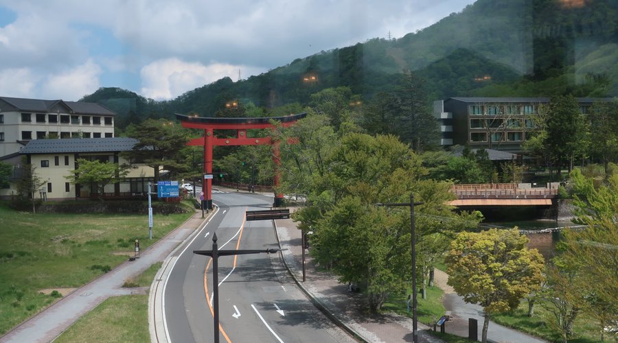 ２階のレストランからの景色