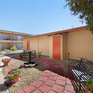 Hotel courtyard