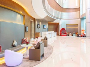 Novotel Manila Araneta City in Luzon, image may contain: Indoors, Foyer, Building, Architecture