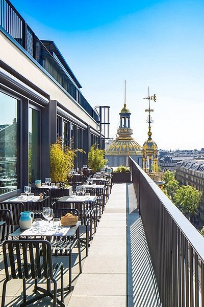 View from seventh-floor terrace of Printemps Haussman in Paris