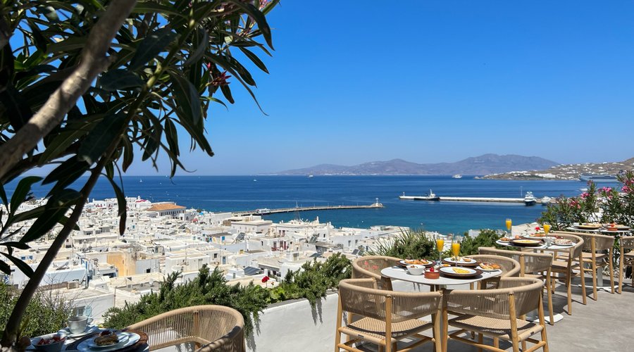 Hotel's veranda with breathtaking view