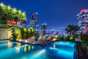 Au Lac Charner Hotel in Ho Chi Minh City, image may contain: City, Urban, Pool, Cityscape