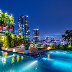 Au Lac Charner Hotel in Ho Chi Minh City, image may contain: City, Urban, Pool, Cityscape
