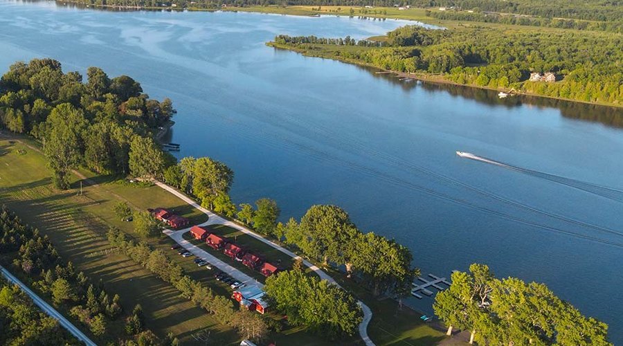 Aerial view of Henry's Sportsman's Cottages