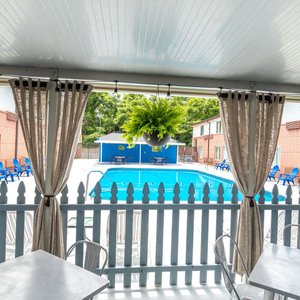 Covered Patio and salt-water pool