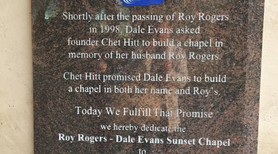 Plaque on wall of Sunset Hills, Apple Valley, CA