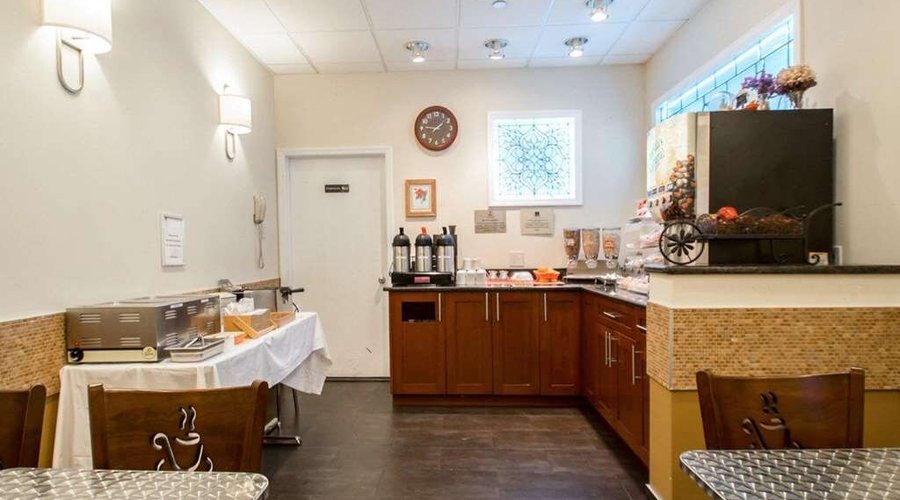 Enjoy breakfast in this seating area
