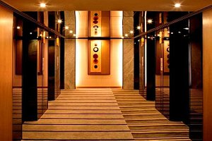 The Kowloon Hotel in Hong Kong, image may contain: Lighting, Corridor, Indoors, Interior Design