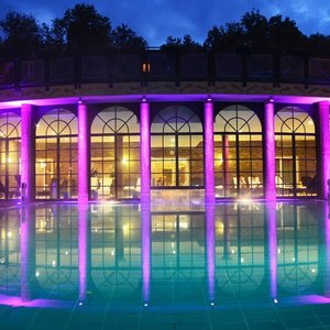 Outdoor Pool at Night
