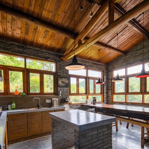 Kitchen and dining area + view- 1st floor